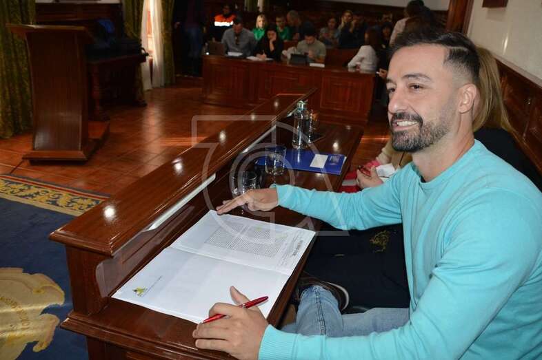 Juan Antonio Peña, esta mañana en el Pleno ordinario de enero (Foto TA)